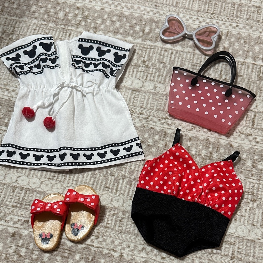 Disney ily Dolls Minnie Mouse Doll Outfit Set - Red, Black, White